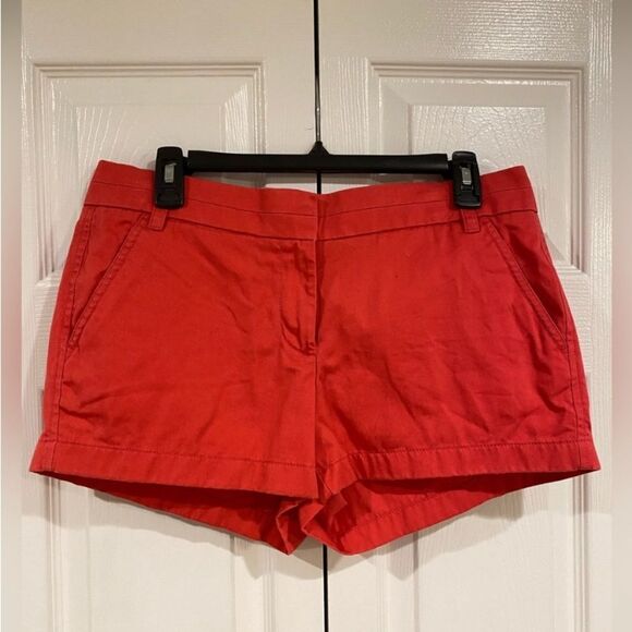 J Crew Deep Red Chino Shorts Size 0 NWOT - Picture 2 of 8